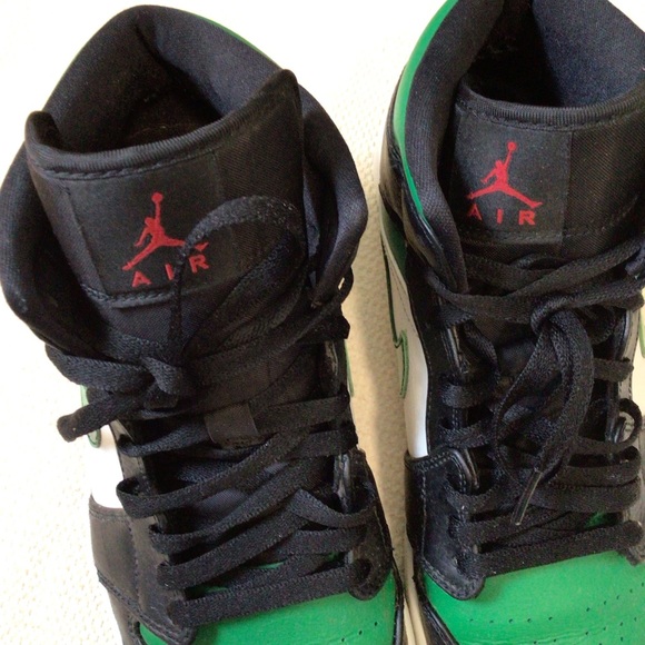 Nike Air Jordan 1 Green Toe Mids size 10 - Picture 3 of 10